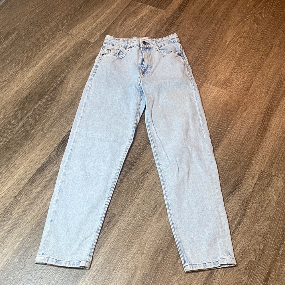 Zara Women's Sky Blue Straight Leg Jeans